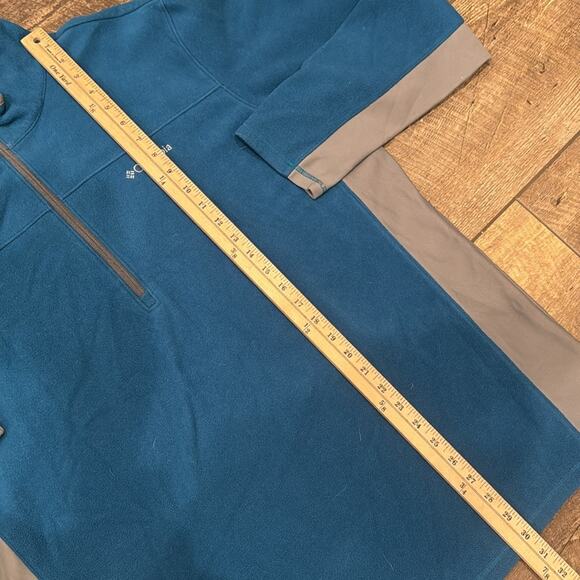 Columbia Men's Quarter Zip Fleece Pullover Teal Gray Size XXL - Picture 3 of 7